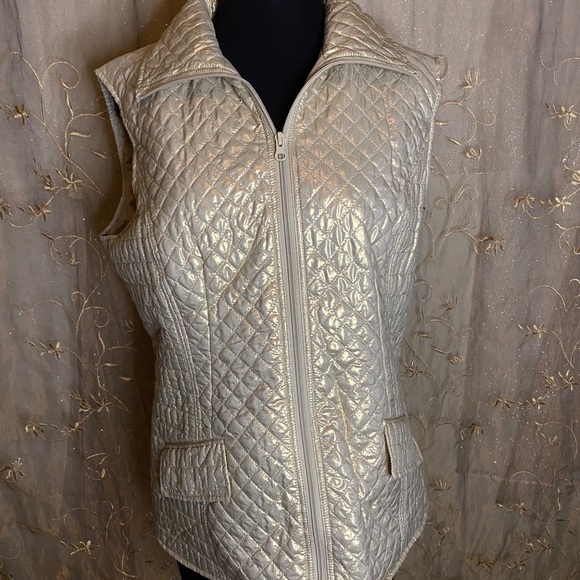 Womens LN L Large Gold Knit Vest - Picture 9 of 9